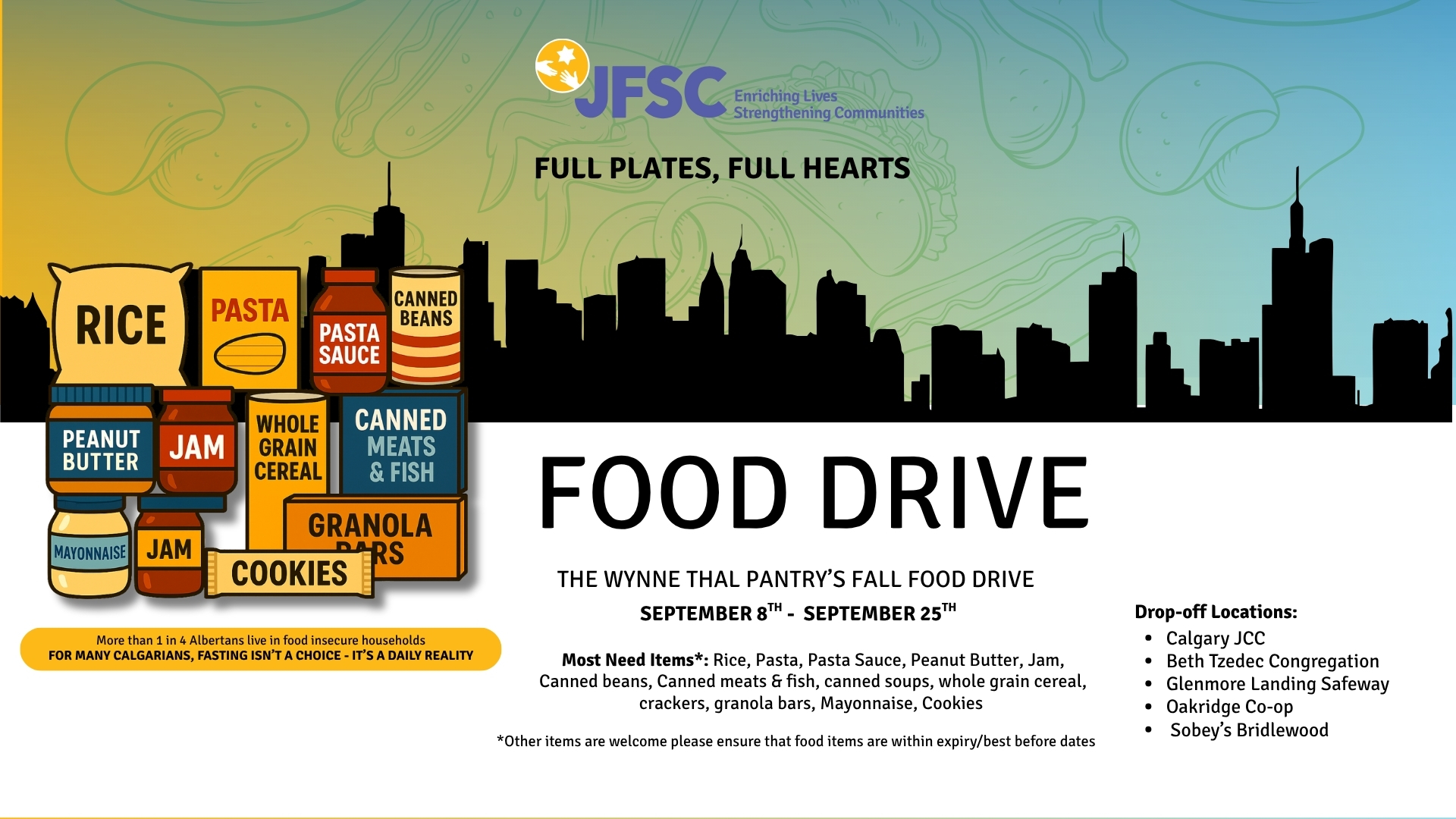 Full Plates, Full Hearts: JFSC Fall Food Drive 2026